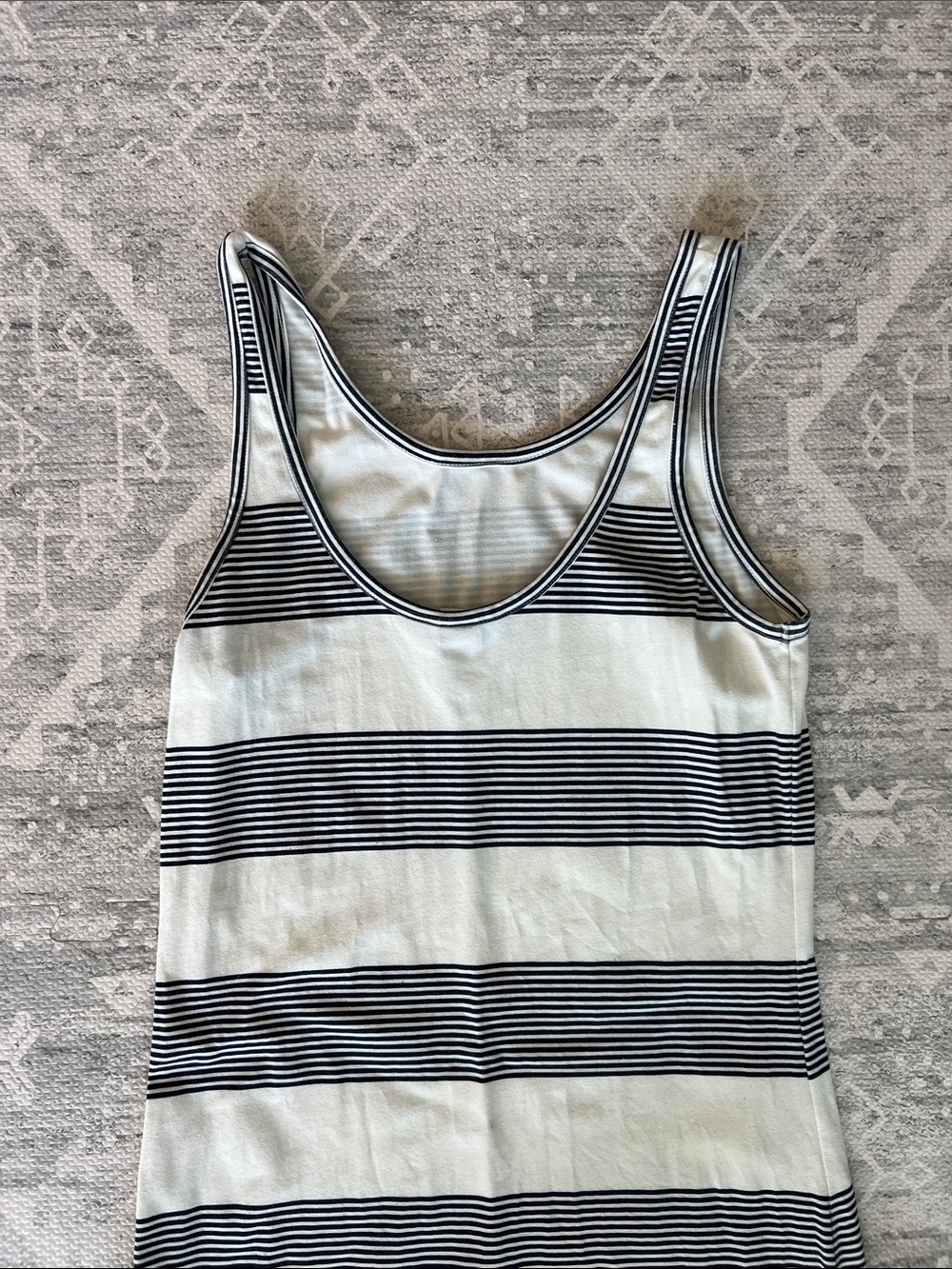 Roxy Off White & Navy Striped Tank Maxi Dress - Picture 8 of 10